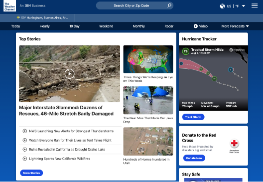 Drupal website for The Weather Channel